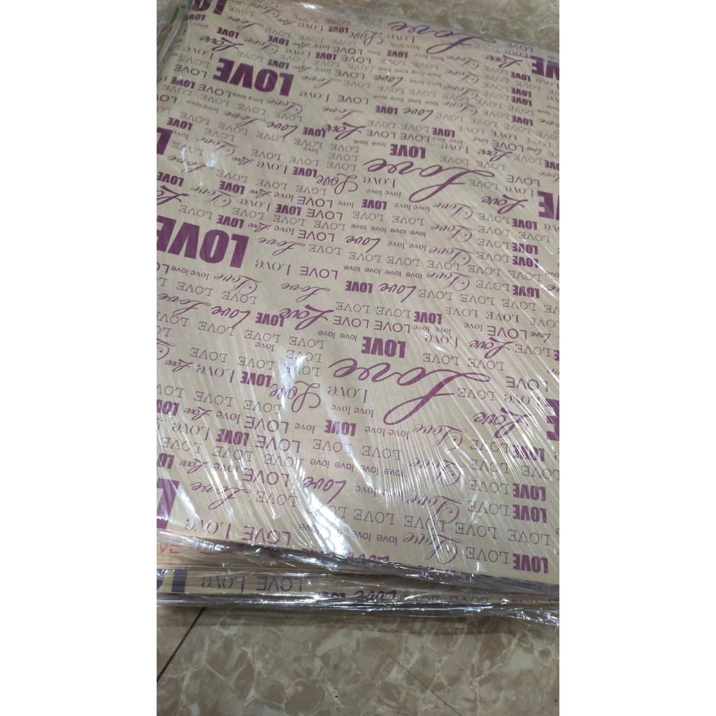 Giấy gói quà karaft cổ điển xấp 50 tờ