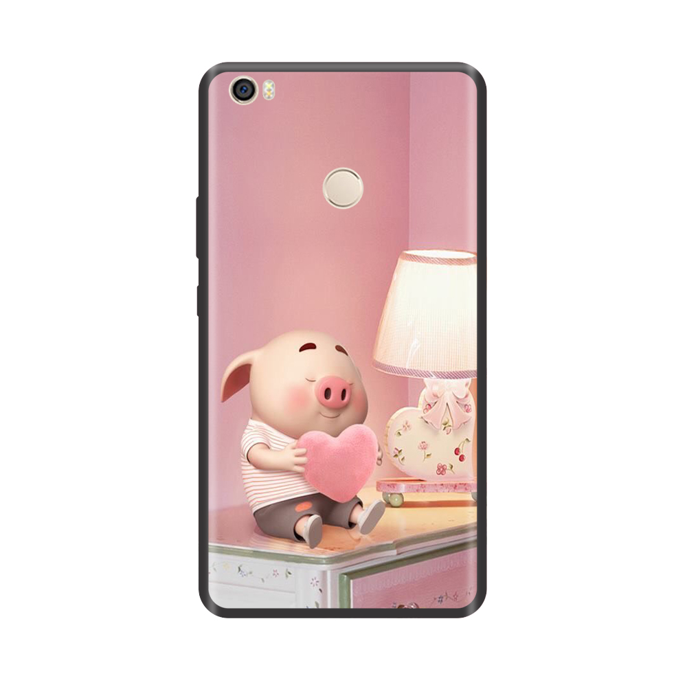 Ốp lưng TPU viền dẻo cho điện thoại XIAOMI MI MAX Hình Heo Con Đang Yêu