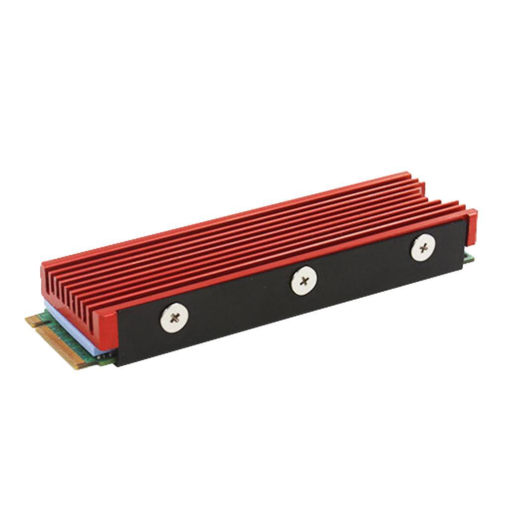 2 Pieces PC Aluminum Alloy Heatsink with Thermal Pads for  NVME M.2