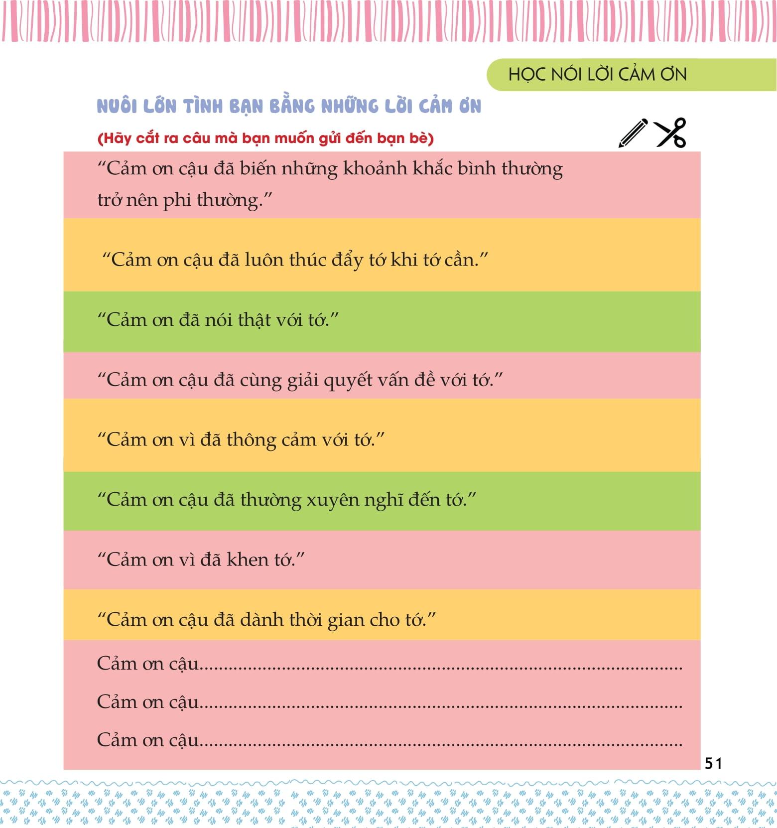 Kỹ Năng Sống Dành Cho Học Sinh - Học Nói Lời Cảm Ơn (Tái Bản)