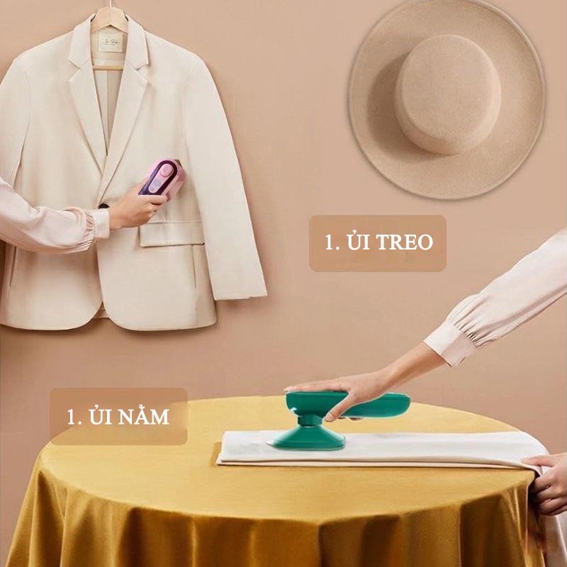 Bàn ủi mini cầm tay , nhỏ gọn ,loại bỏ nếp nhăn tối đa ,áo quần gọn gàng ,ngăn nắp , dễ mang theo