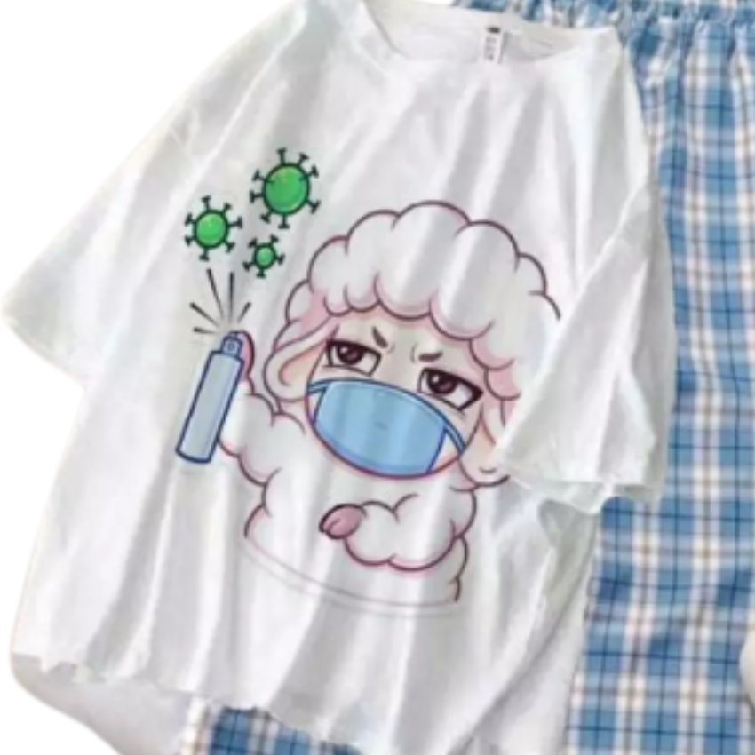 Sét Bộ Nữ SS25, Sét Đồ Nữ Đi Chơi Đẹp In Cô Bé Y Tế, Sét Áo Vải Cotton