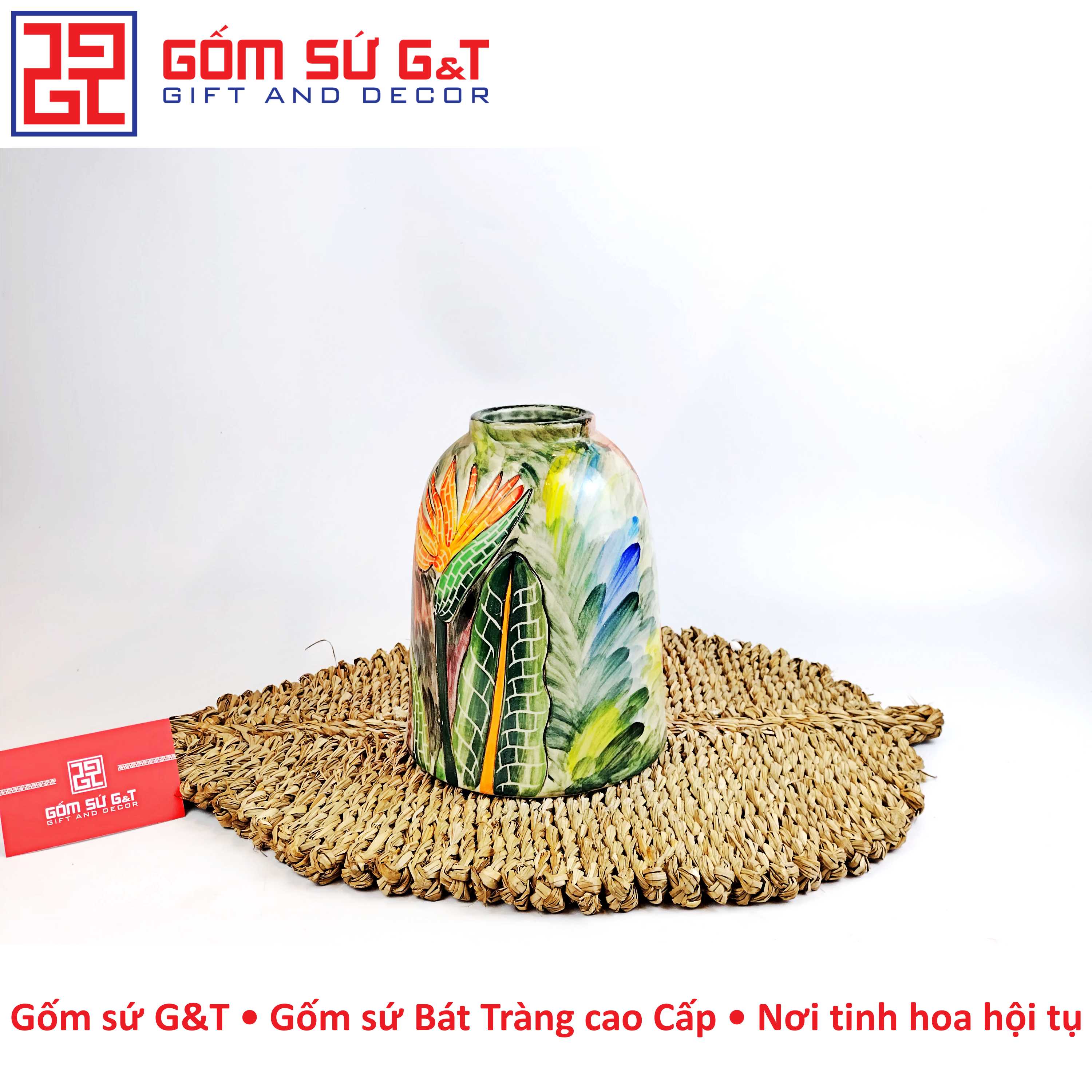 Lọ hoa chuông thiên điểu Gốm Sứ G&T