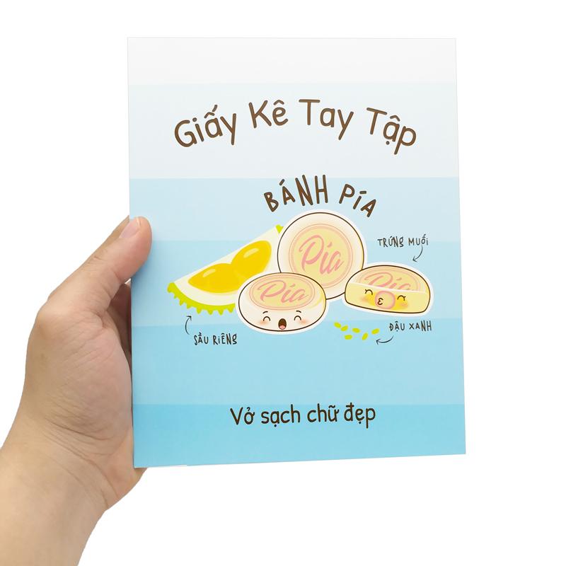 Giấy Kê Tay Tập Bánh Việt - The Sun - Bánh Pía - Màu Xanh Dương