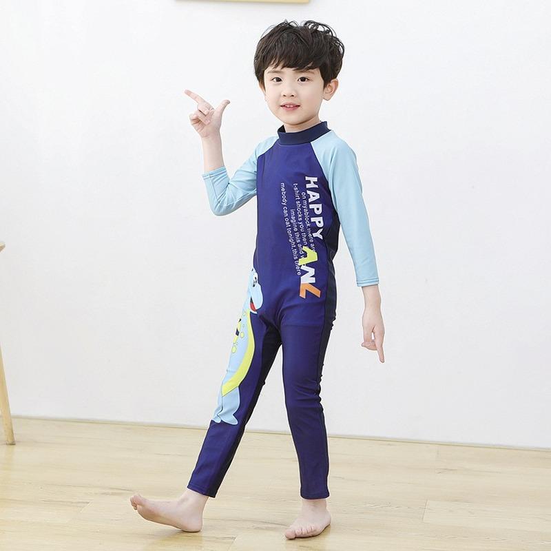 Cho Bé Gái Đầm Hoạt Hình Bơi Trẻ Em Bé Trai Và Bé Gái Một Mảnh Tay Dài Áo Tắm Bé Trai Mặc Đi Biển