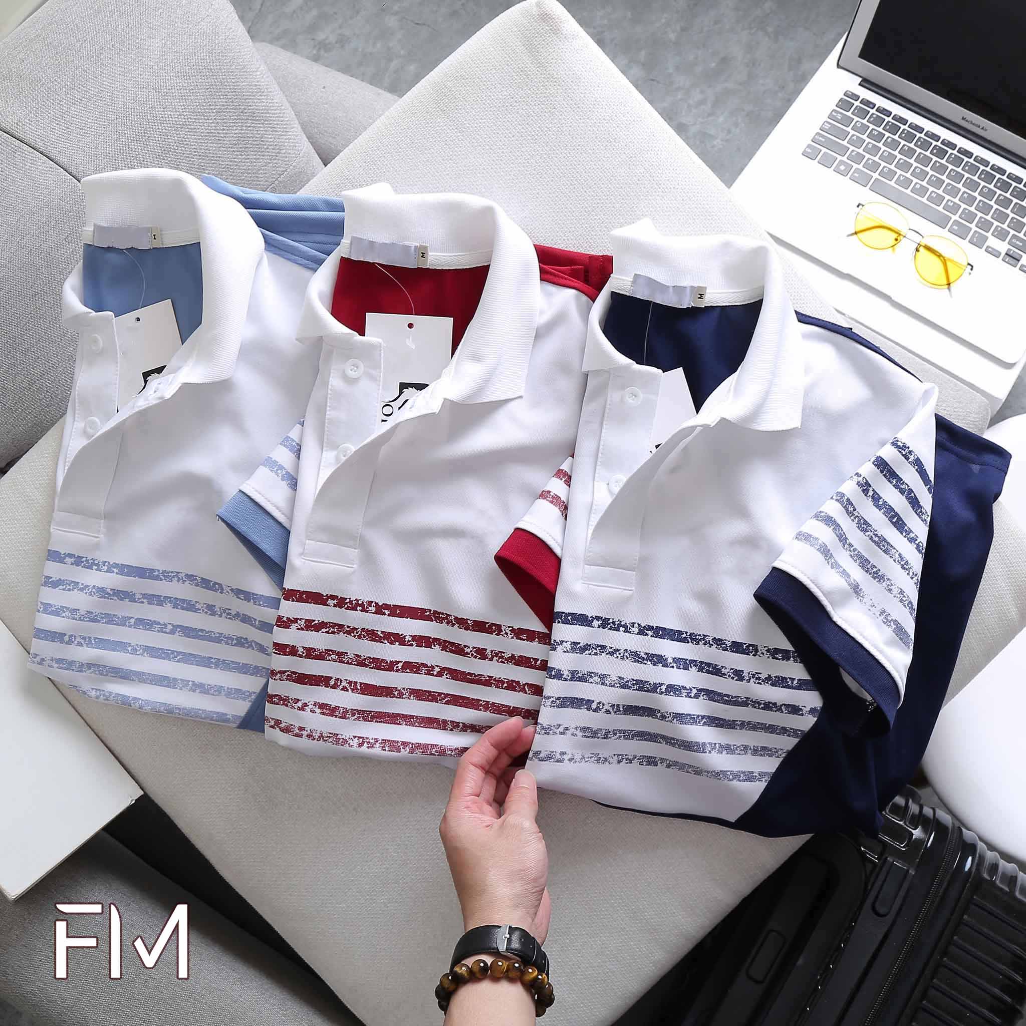 Áo thun cổ bẻ nam phối màu trẻ trung, chất thun mềm mịn thoải mái hoạt động - FORMEN SHOP - FMPS162