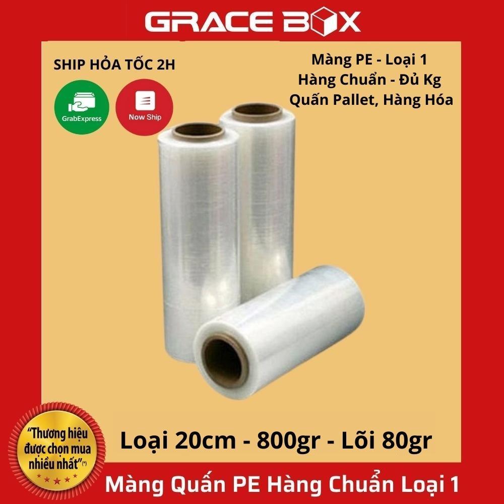 Màng PE Loại 20cm Nặng 800g Lõi 80gr Quấn Hàng Hoá Tiêu Chuẩn Chất Lượng Loại 1