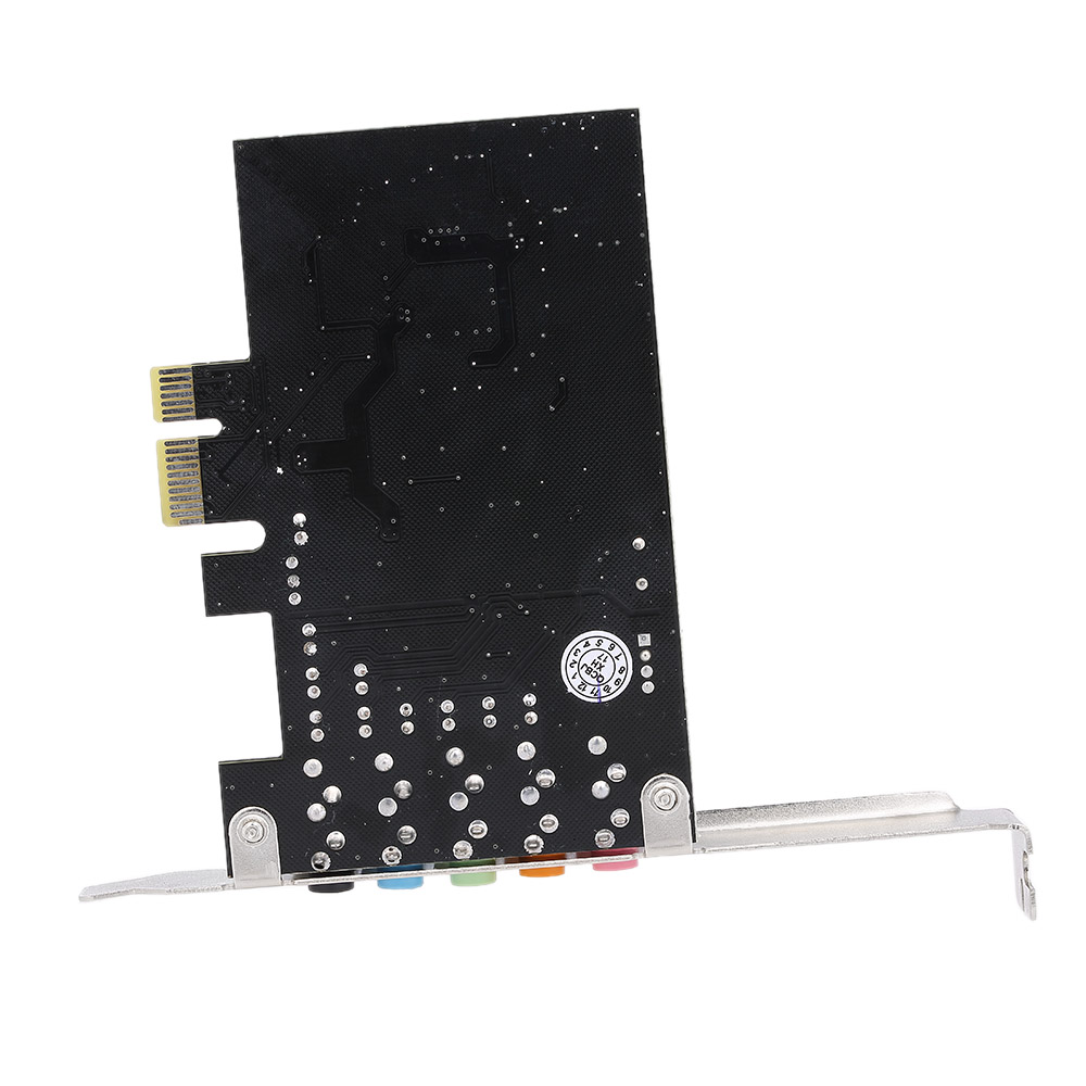 Card PCI-E Express 5.1 Âm Thanh Vòm 5 Cổng Cho Máy Tính Để Bàn, Màu Đen
