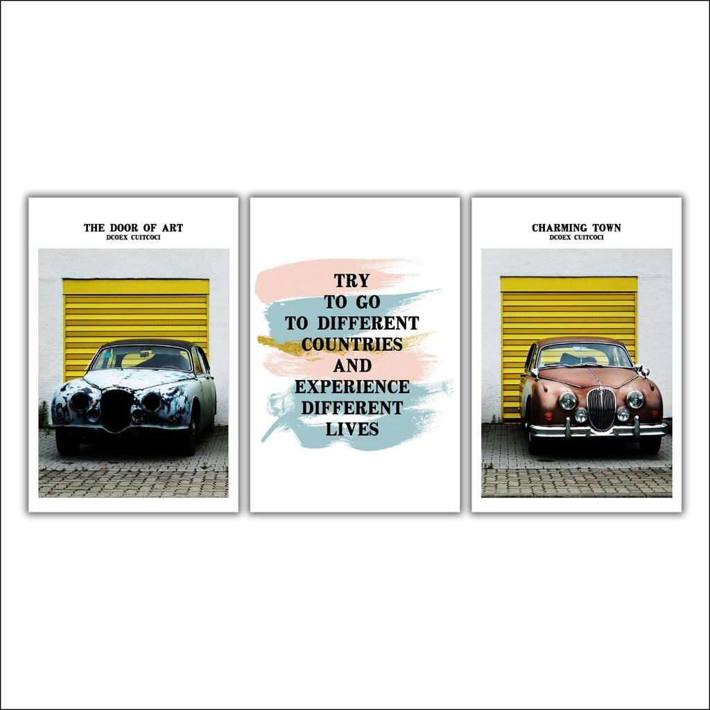 Tranh hiện đại trang trí showroom oto POST3-8