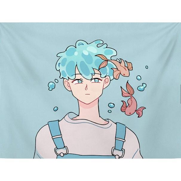 Tranh Vải Thảm Treo Tường Anime