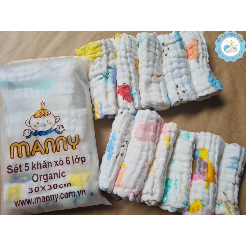Khăn sữa xô 6 lớp rửa mặt loại dày mềm mại cho bé  (30x30cm)