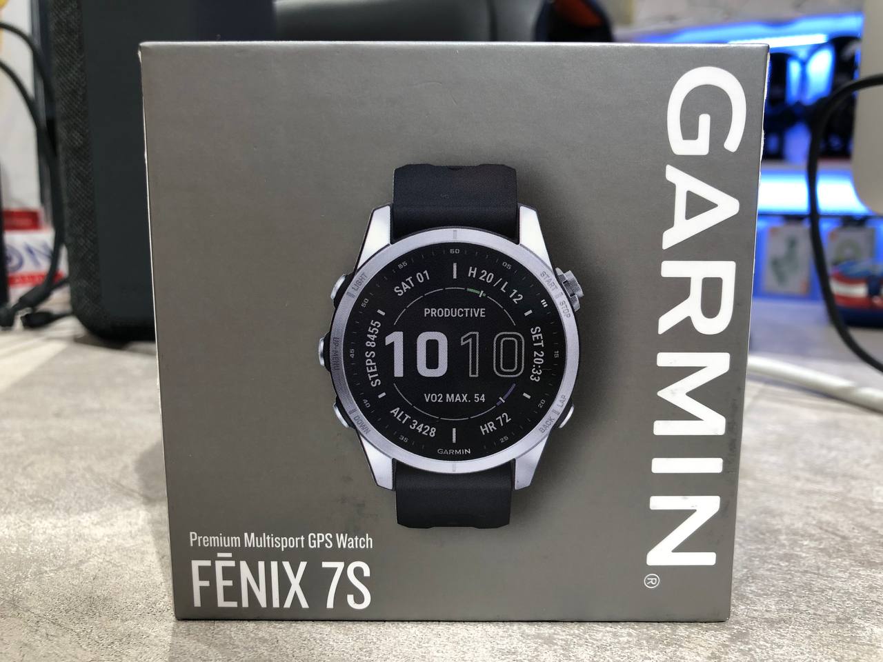 Đồng hồ thông minh Garmin Fenix 7S, Màu Bạc với dây Màu Xám Graphite - Hàng chính hãng