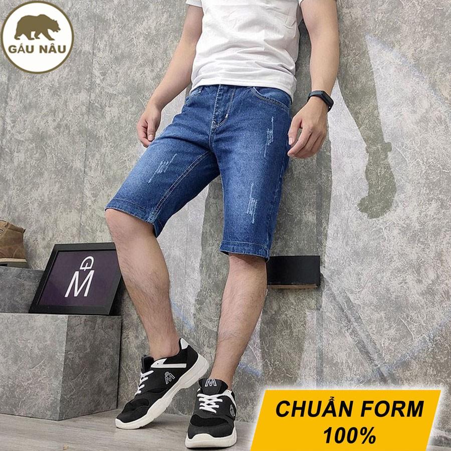 Quần short jean nam GN413 màu chuẩn đẹp Gấu Nâu