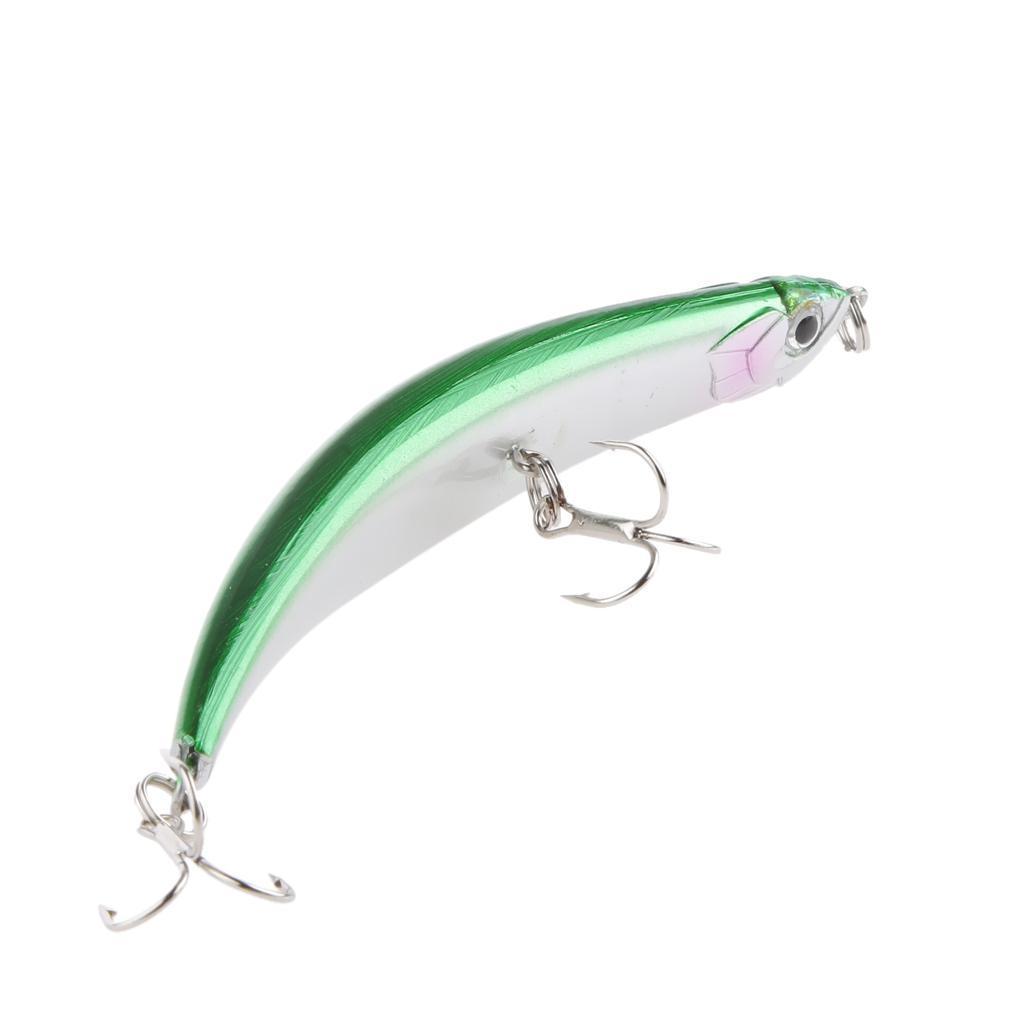 2pcs Topwater Fishing Lures Baits Crankbaits with Treble Hooks Green/Blue with High Quality Durable to Use