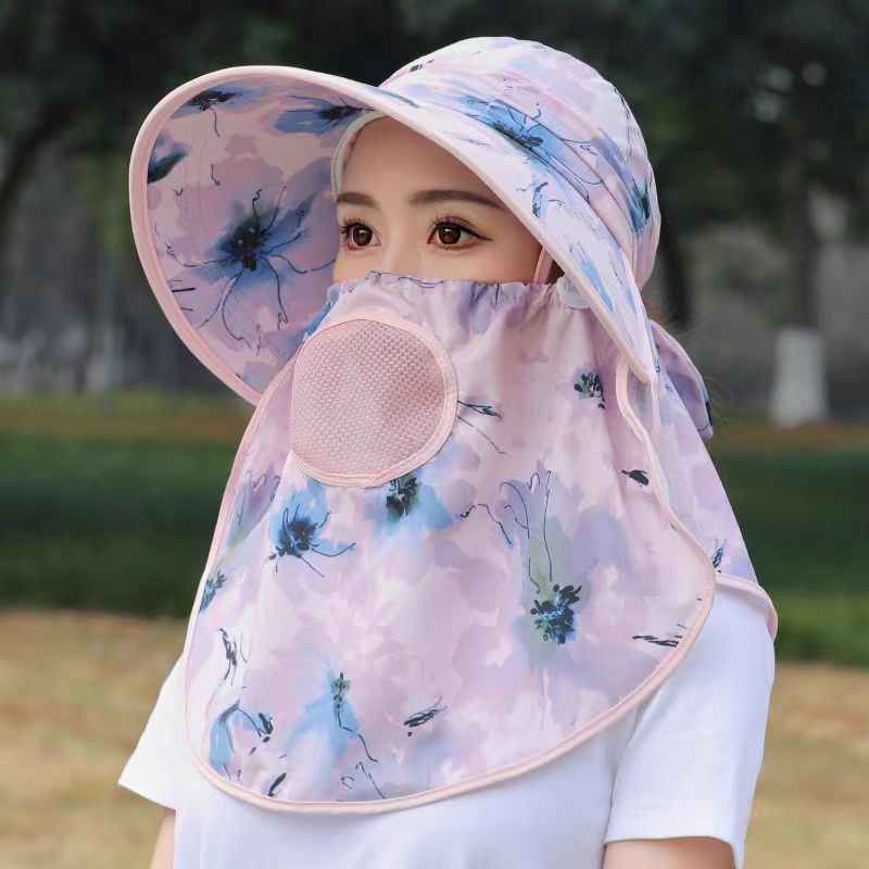 Nón chống nắng khẩu trang 360 cao cấp phong cách Hàn, mũ rộng vành chống nắng chống uv thời trang