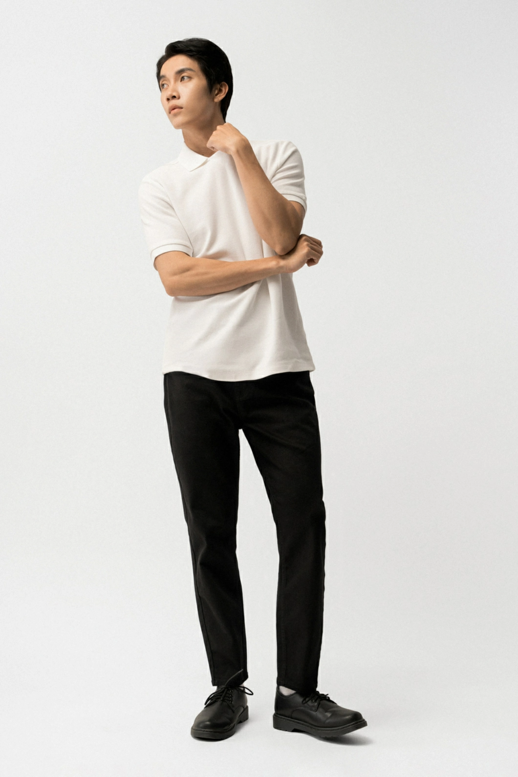 ROUTINE | Quần jean đen trơn form Slim Crop (chiều dài đến mắt cá chân) - 10S25DPA108C | ROUTINE CÀ MAU