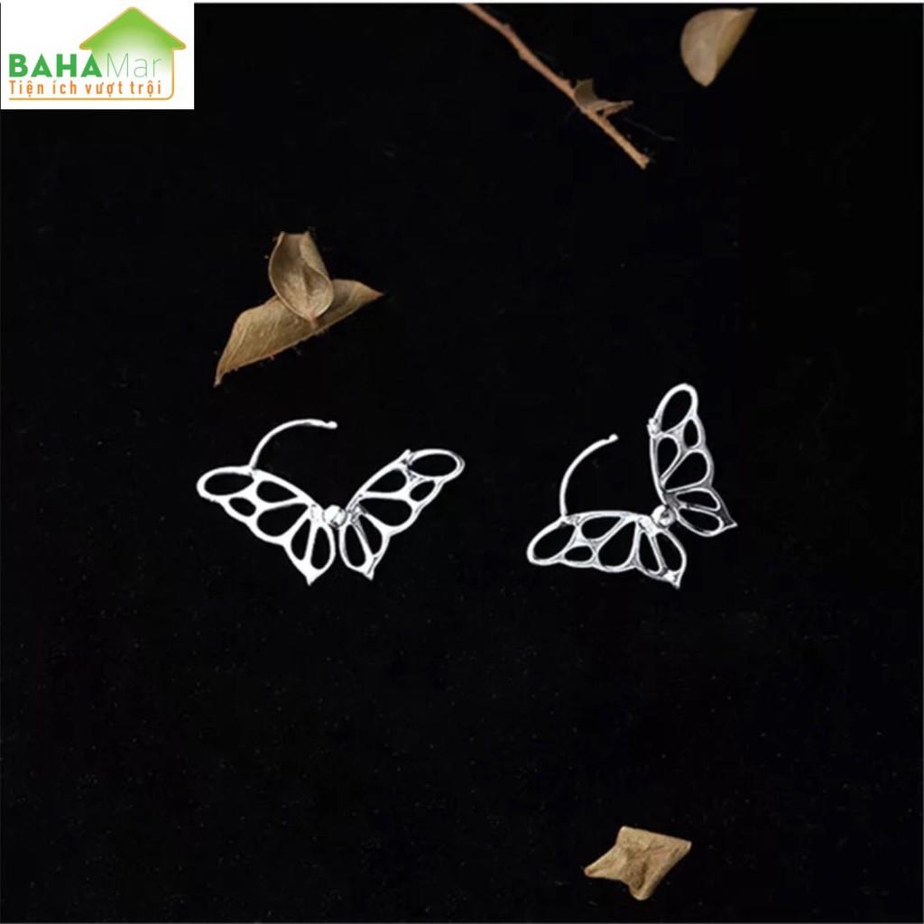 HOA TAI BẠC HÀN QUỐC TẠO HÌNH BƯỚM RỖNG "BAHAMAR" hợp thời trang hình bướm rỗng ấn tượng và sinh động
