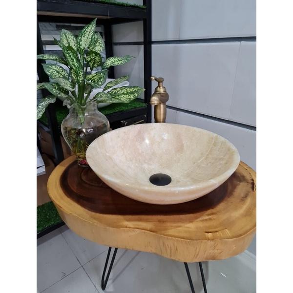 lavabo đặt bàn đá tự nhiên