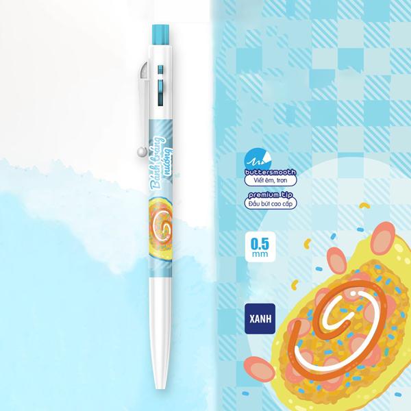 Hộp 20 Bút Gel Buttersmooth B 0.5 mm - Thiên Long GELB-034 - Mực Xanh - Bánh Tráng Nướng