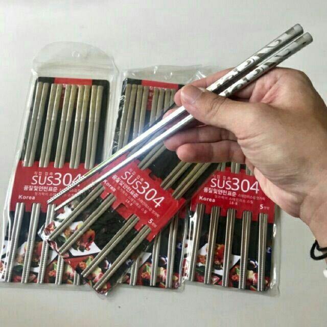 Đũa inox 304 cao cấp Hàn Quốc siêu bền