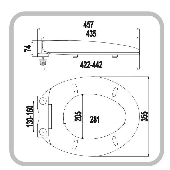 HA05 - Nắp bồn cầu rơi êm không tiếng ồn