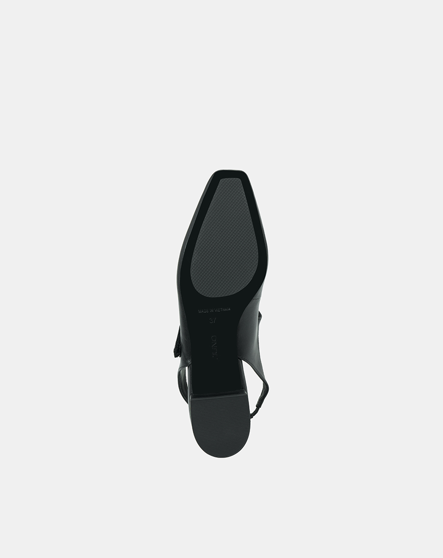 Giày Cao Gót Nữ 5cm Thời Trang JUNO Giày Cao Gót Slingback Gót Vuông Phối Khóa Trang Trí CG05140