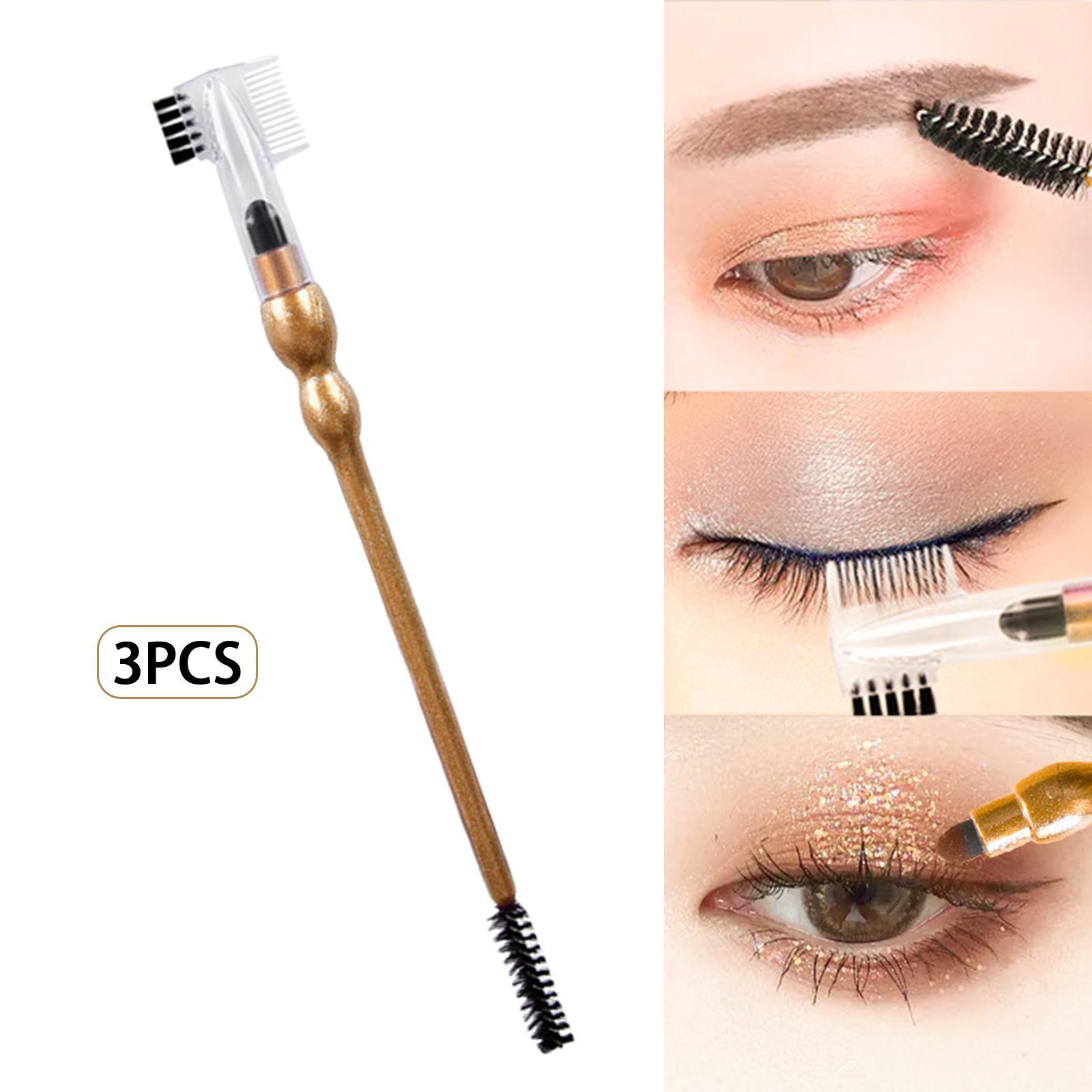 Double Ended Eyebrow Brush and Comb Portable for Home Beginner Women Girls