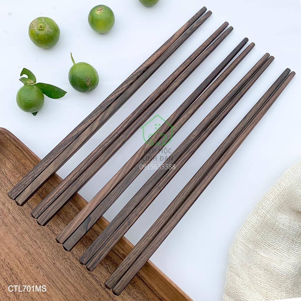 Đũa gỗ Mun Sọc tự nhiên để mộc siêu sạch