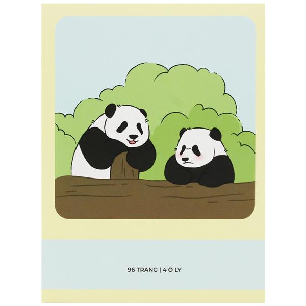 Tập Học Sinh Fluffy Panda - Miền Nam - 4 Ô Ly - 96 Trang 80gsm - The Sun 01