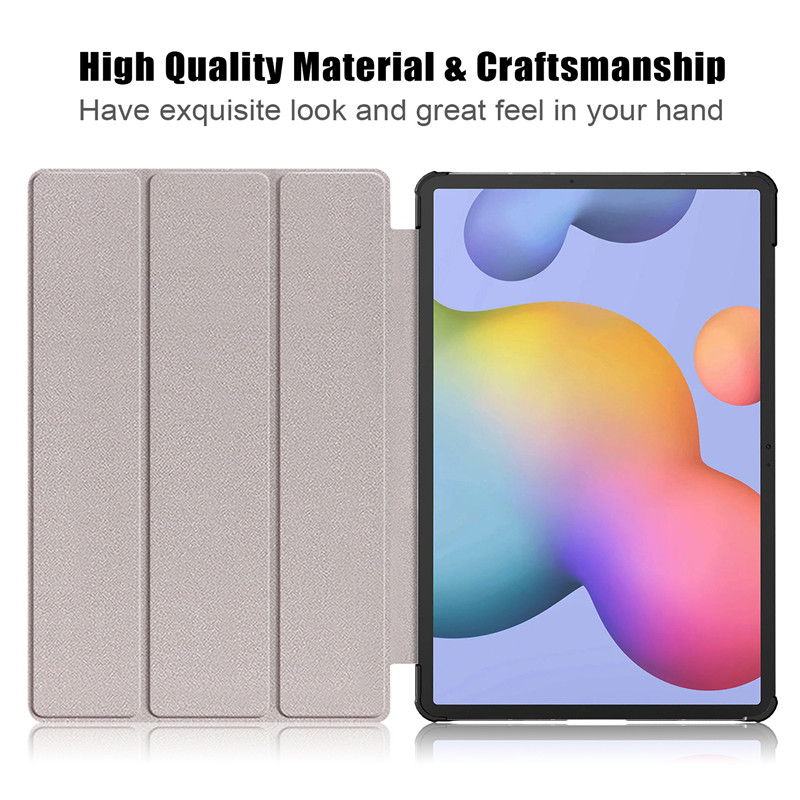 Case Bao da chống sốc cho Samsung Galaxy Tab S6 10.5 inch hiệu HOTCASE trang bị khe đặt bút mặt lưng thiết kế siêu mỏng hỗ trợ Smartsleep, gập nhiều tư thế, tản nhiệt tốt - Hàng nhập khẩu