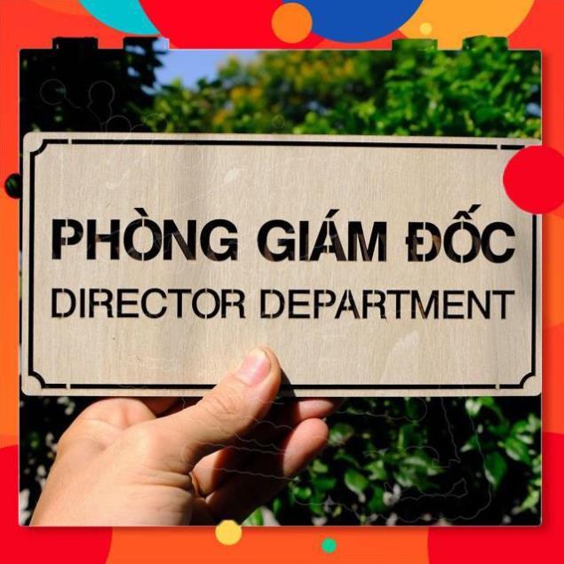 Tranh gỗ treo tường - Bảng gỗ trang trí khắc tên phòng F01 -CRN -01