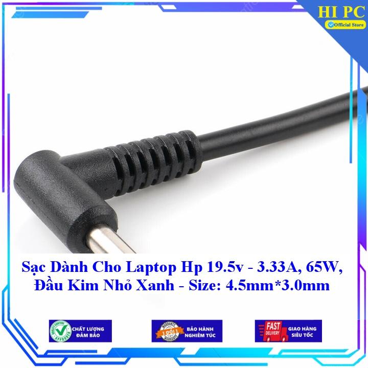 Sạc Dành Cho Laptop Hp 19.5v - 3.33A 65W Đầu Kim Nhỏ Xanh - Size: 4.5mm*3.0mm - Hàng Nhập Khẩu