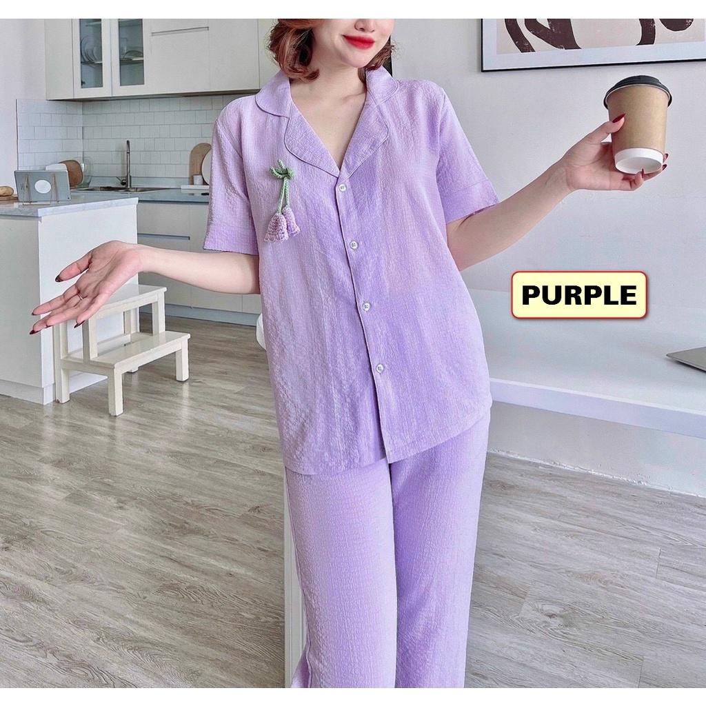 BỘ PYJMA VẢI XỐP NỮ.