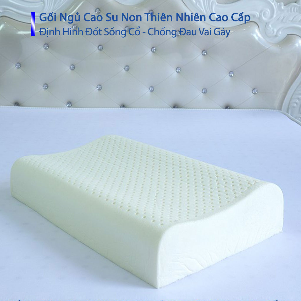 Gối Cao Su Non Người Lớn Cao Cấp Chính Hãng Chuẩn Khách Sạn 5 Sao Gối Cao Su Non Lượn Sóng Massage Cho Người Đau Vai Gáy Gối Đầu Nằm Ngủ  Kê Chống Mỏi Cổ Từ Cao Su Non Thiên Nhiên Cao Cấp Cho Người Lớn 50cmx70cm