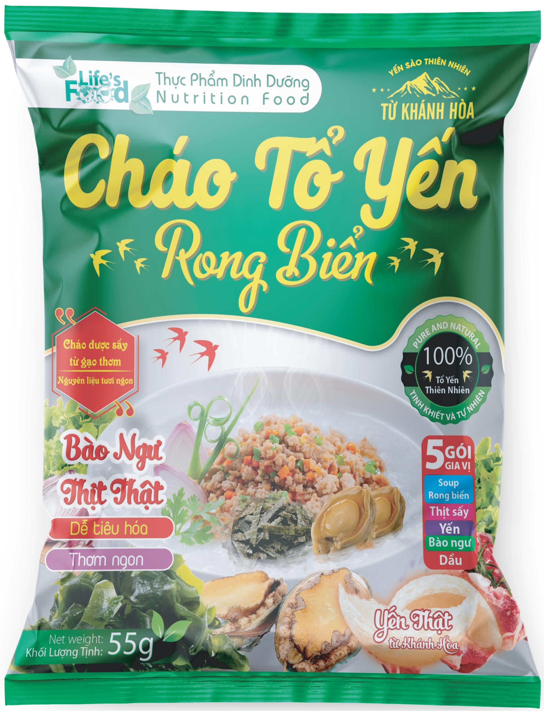 LifesNest-Cháo tổ yến thịt bằm rong biển (Thùng)