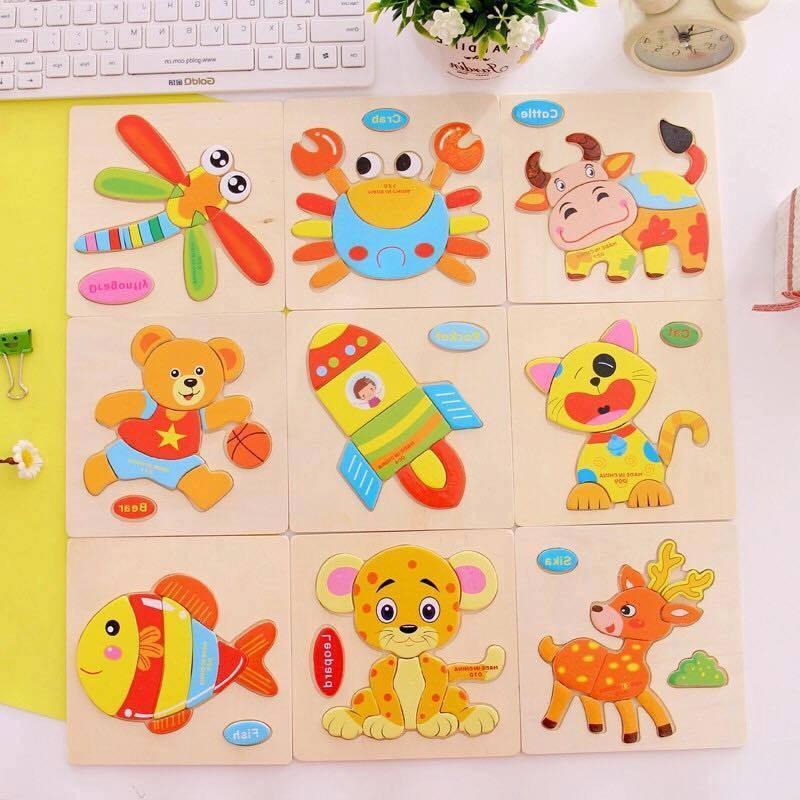 Tranh Ghép Hình Bằng Gỗ Hình Nổi Đa Dạng Mẫu