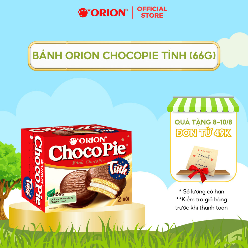 Hộp 2 gói bánh CHOCOPIE TÌNH Orion 66g (33g x 2 gói/hộp)