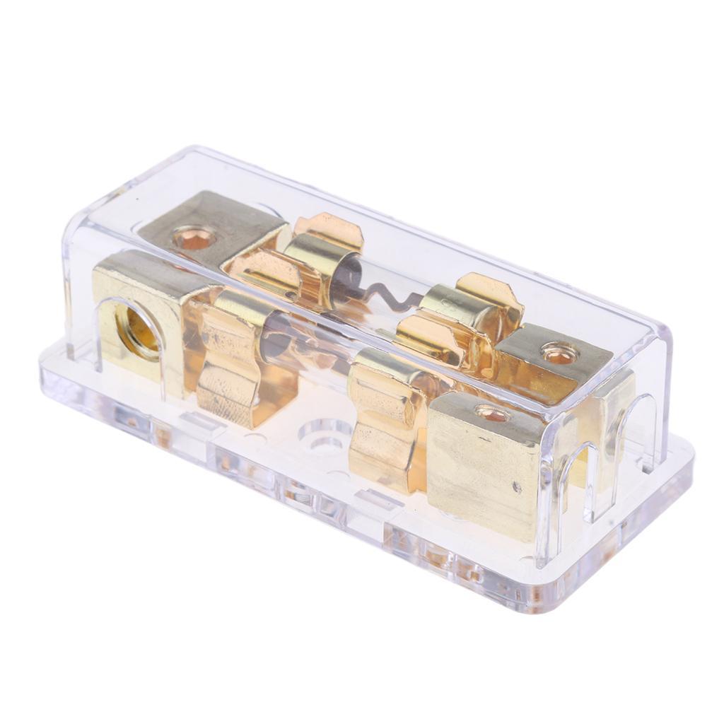 Durable 60A Car Audio Fuse Block Distribution Holder Gold FH-004Car