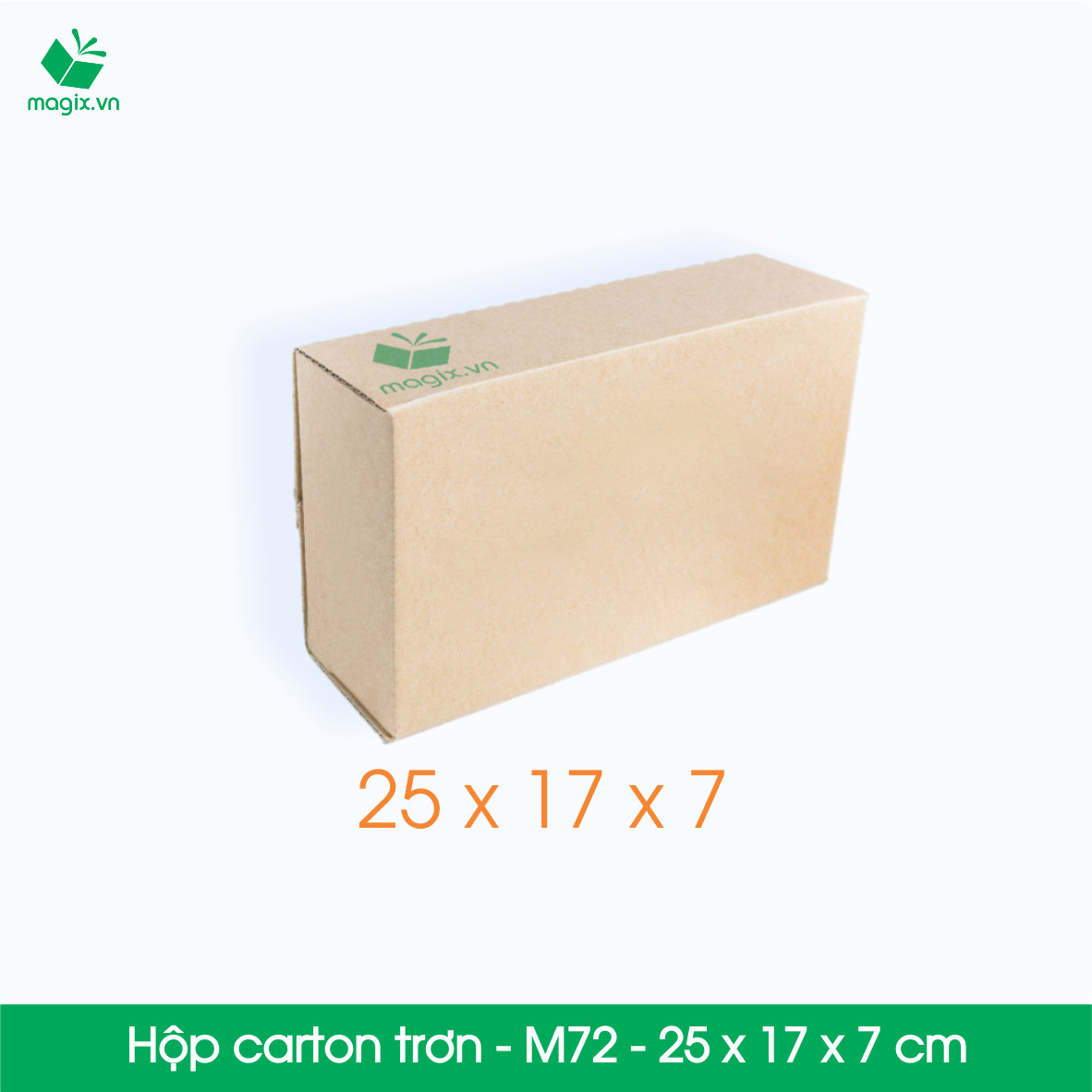 M72 - 25x17x7 cm - 50 Thùng hộp carton trơn đóng hàng