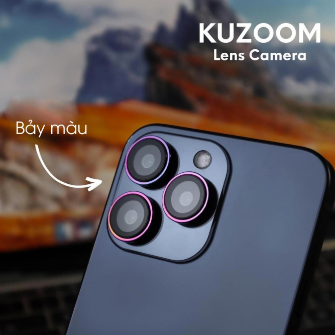 Cường lực camera cho iPhone 15 Pro/ 15 Pro Max/14/ 14 Plus/ 14 Pro/ 14 Pro Max/ 13/ 13 Pro/ 13 Pro Max/ 13 Mini - Hàng chính hãng