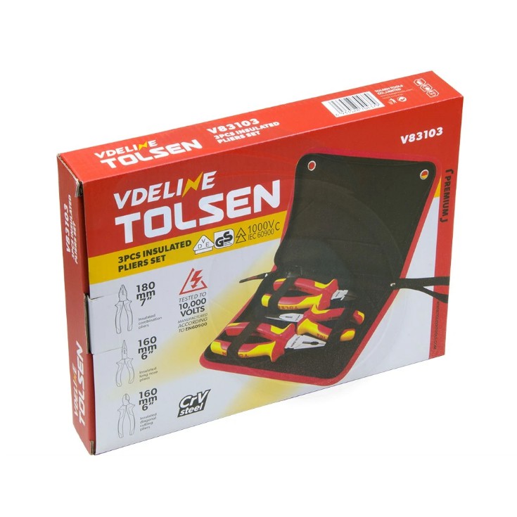 Bộ kìm cách điện Tolsen V83103 1000V (3 kèm)