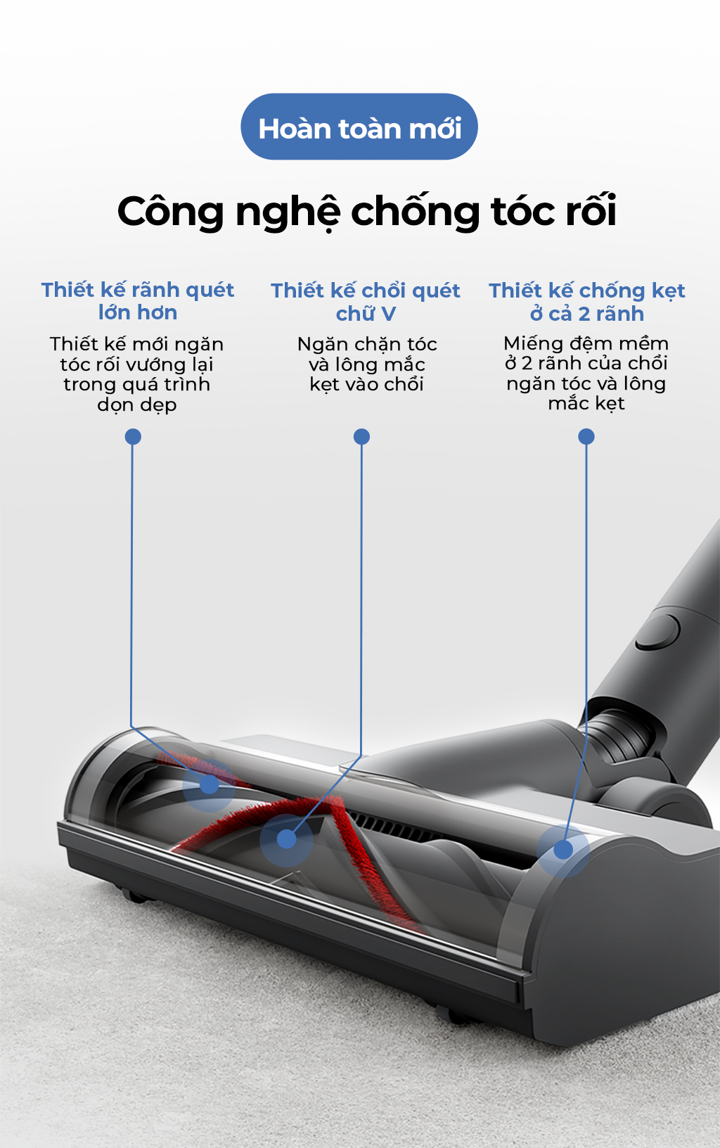 Máy Hút Bụi Cầm Tay Không Dây, Lực Hút Siêu Mạnh 25000 PA, Cảm Biến Lực Hút, Có Tia UV Diệt Khuẩn, Màn Hình Điều Khiển Cảm Ứng.
