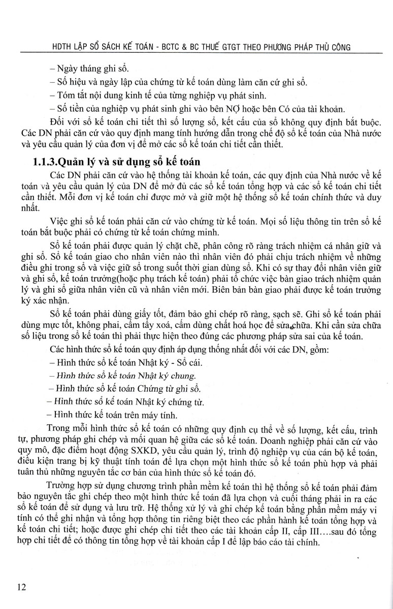 Hệ Thống Thông Tin Kế Toán - Báo Cáo Kế Toán Theo Phương Pháp Thủ Công - TS. Đặng Văn Sáng biên soạn