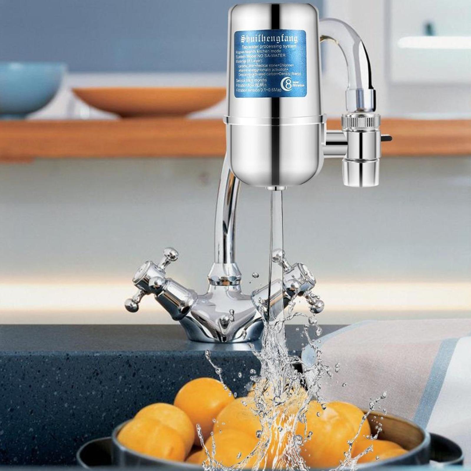 Bộ lọc nước Vòi SY-08 với Hộp mực 8 lớp đầu ra kép cho máy lọc nước