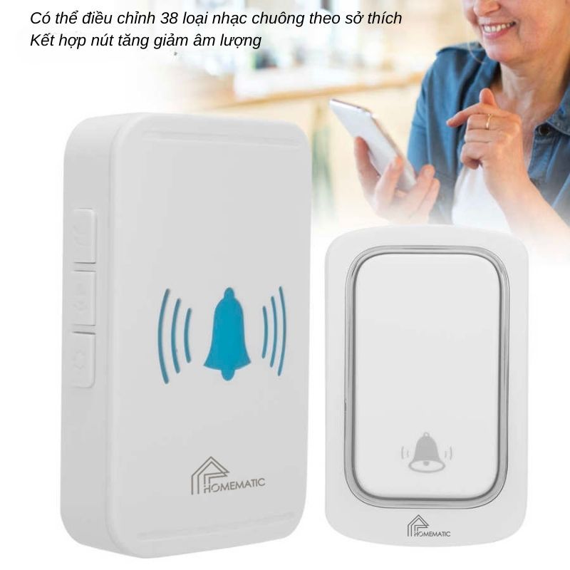 Chuông Cửa Thông Minh Wifi Không Dùng Pin Homematic ML001