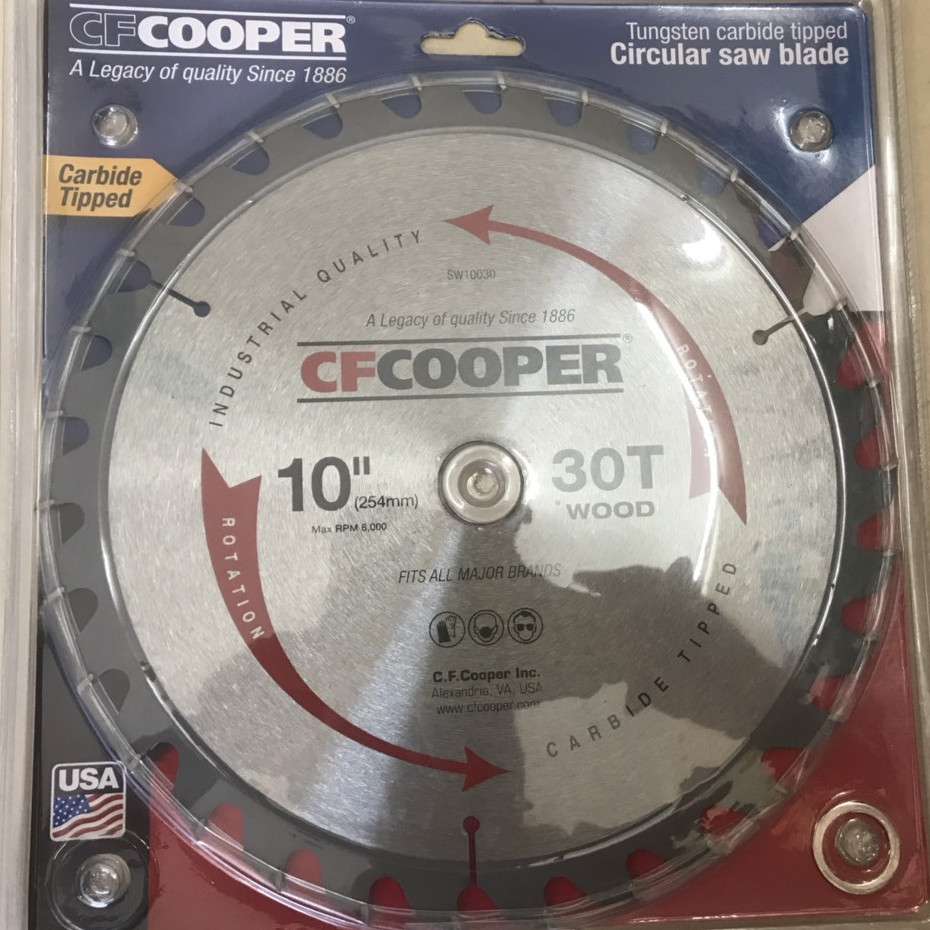 Lưỡi cưa gỗ 255mmx30T Cooper SW10030 - SW10030