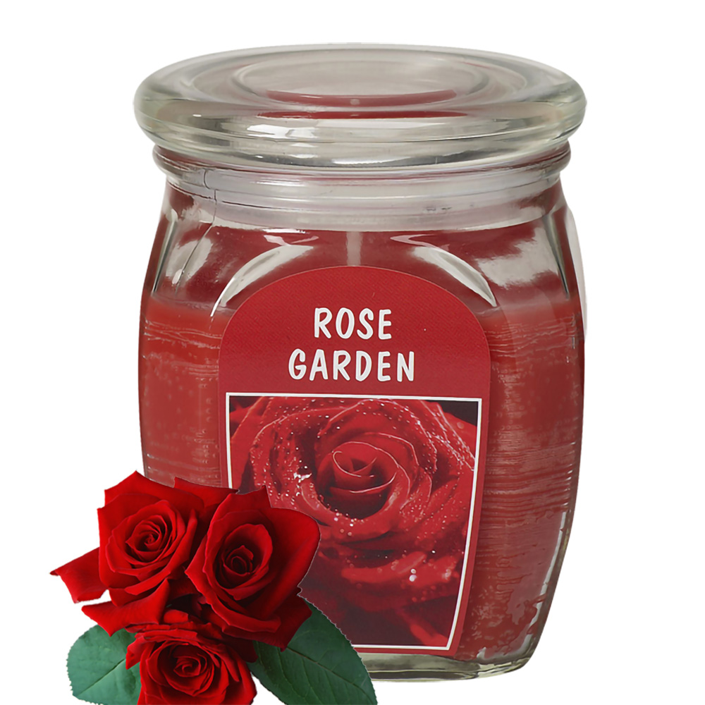 Hũ nến thơm tinh dầu Bolsius Rose garden 305g QT024372 - vườn hoa hồng