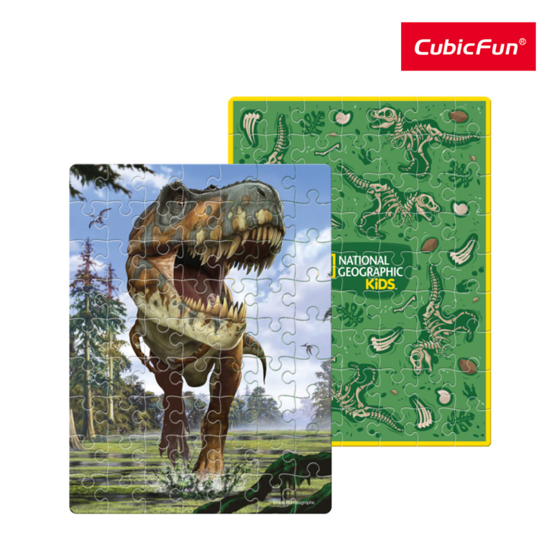 Đồ Chơi CUBIC FUN Xếp Hình 2D Nat Geo: Trứng Khủng Long Tyrannosaurus Rex DS1041H
