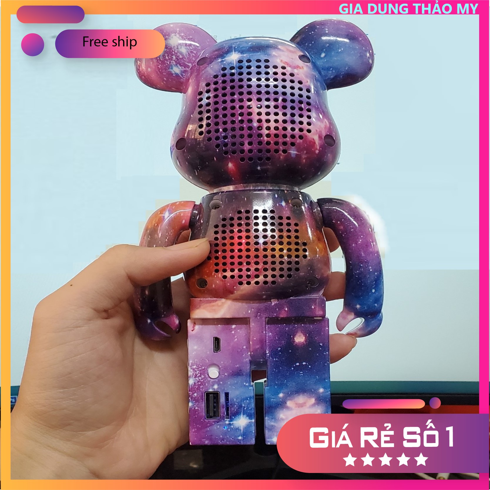 Loa Bluetooth Gấu Bearbrick Nghe Nhạc cực hay Bass Căng Sang Trọng