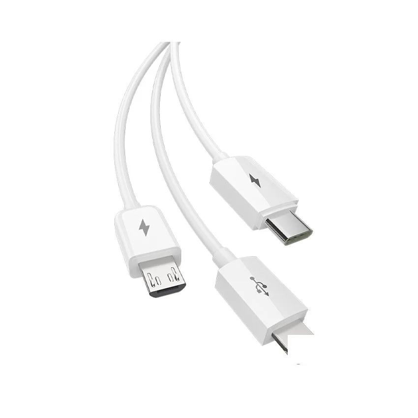 Cáp sạc 3 đầu  AP07-1200 dài 1.2m cổng TypeC/ MicroUSB -HN